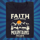 Faith Can Move Mountains Christian Bible Verse Tshirt