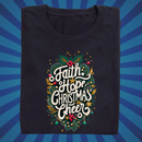 Faith Hope and Christmas Cheer - Zach Christian Apparel - Christian apparel