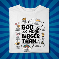 God is Bigger than everything. - Zach Christian Apparel - Christian apparel