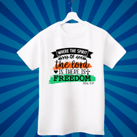 Spirit Gives Freedom - Zach Christian Apparel - Christian apparel