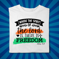 Spirit Gives Freedom - Zach Christian Apparel - Christian apparel